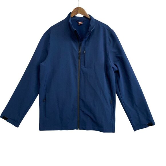 NWOT 32 Degrees Heat Men's XL Navy Full-Zip Jacket Windbreaker Mock neck - Picture 2 of 10